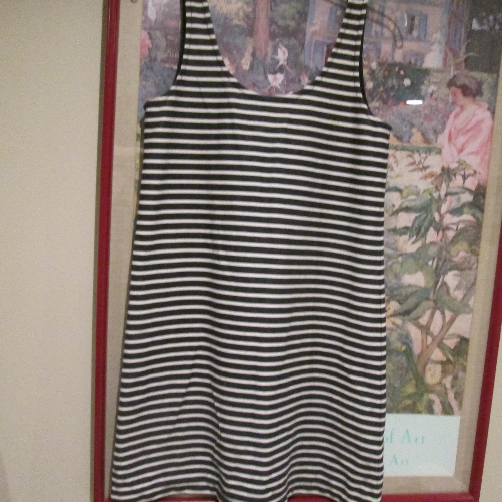 Madewell Stripe Knit Sleeveless Shift Dress